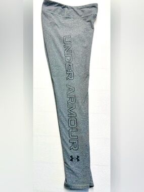 Under Armour Women’s Medium Gray HeatGear Logo Compression Leggings 28x29